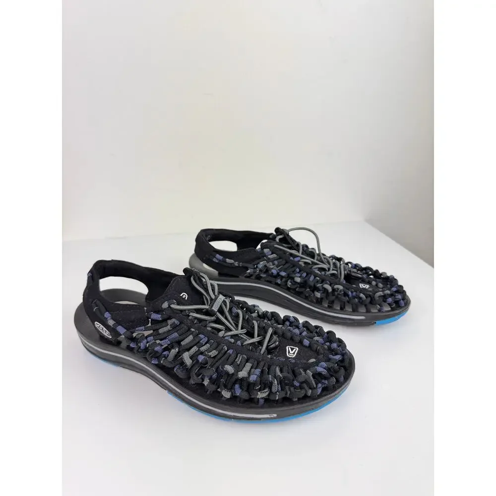 Keen Uneek Unisex Shoes Men 7 / 9 Black Braided Rope Hiking Sandals 1014617